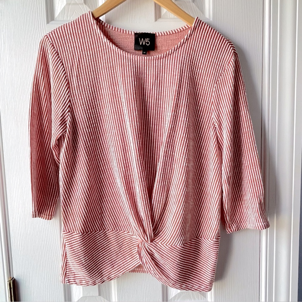 W5 Women's Rust Red Striped Top